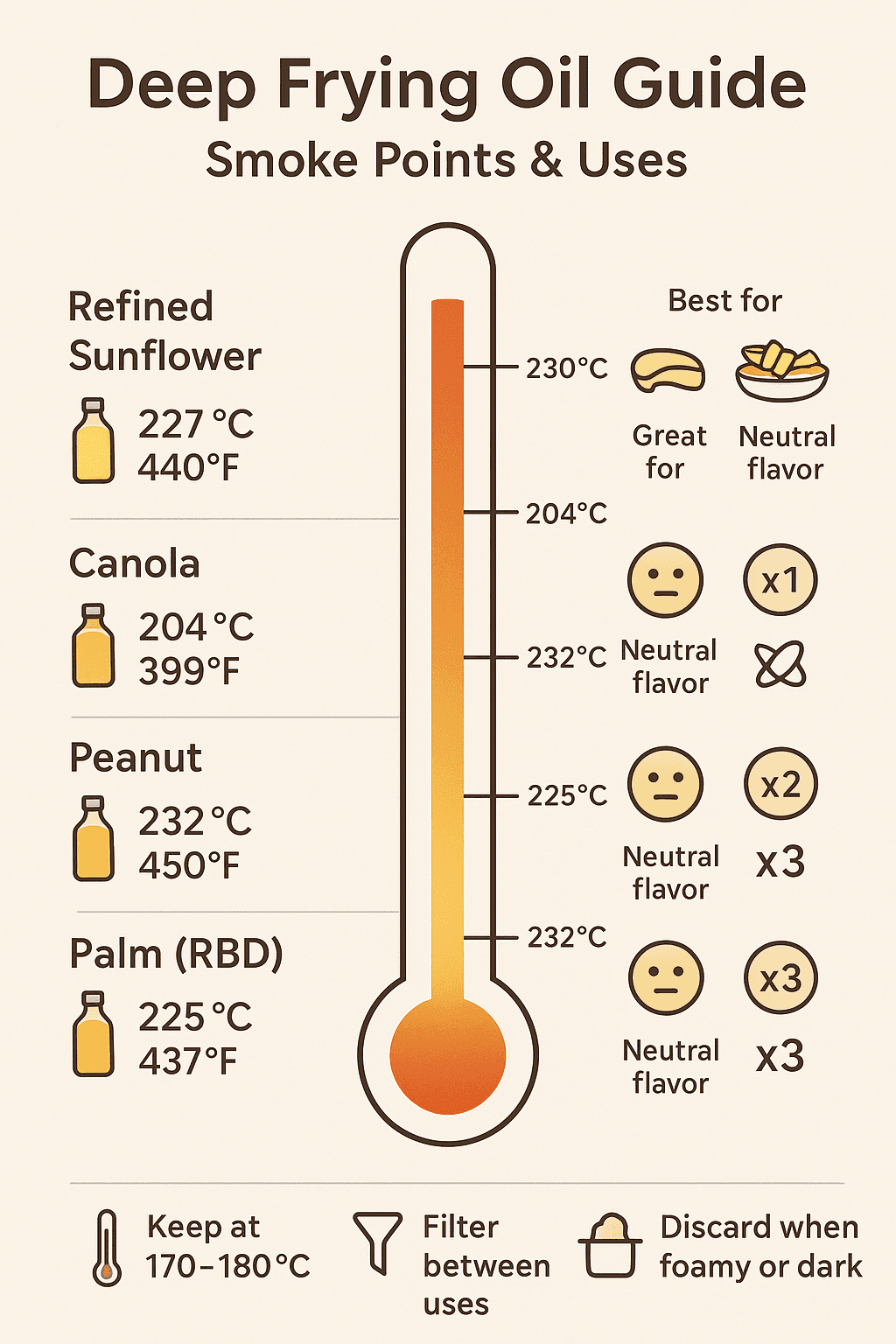 Deep frying oil guide