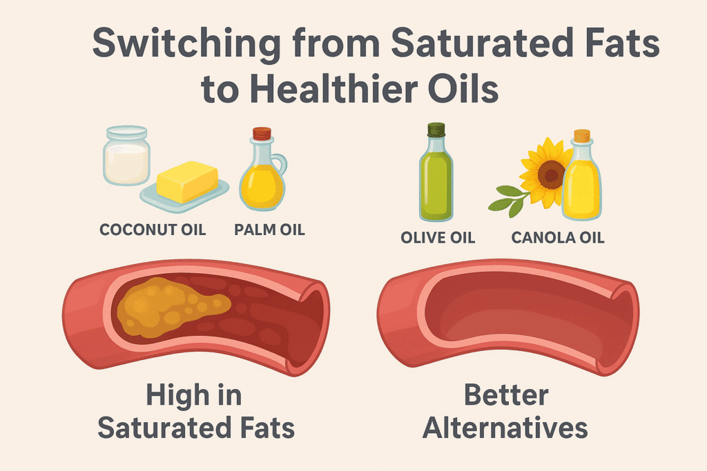 Saturated fats in edible oils