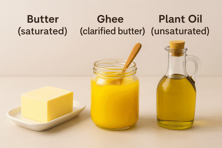 Butter vs Ghee vs Vegetable Oil