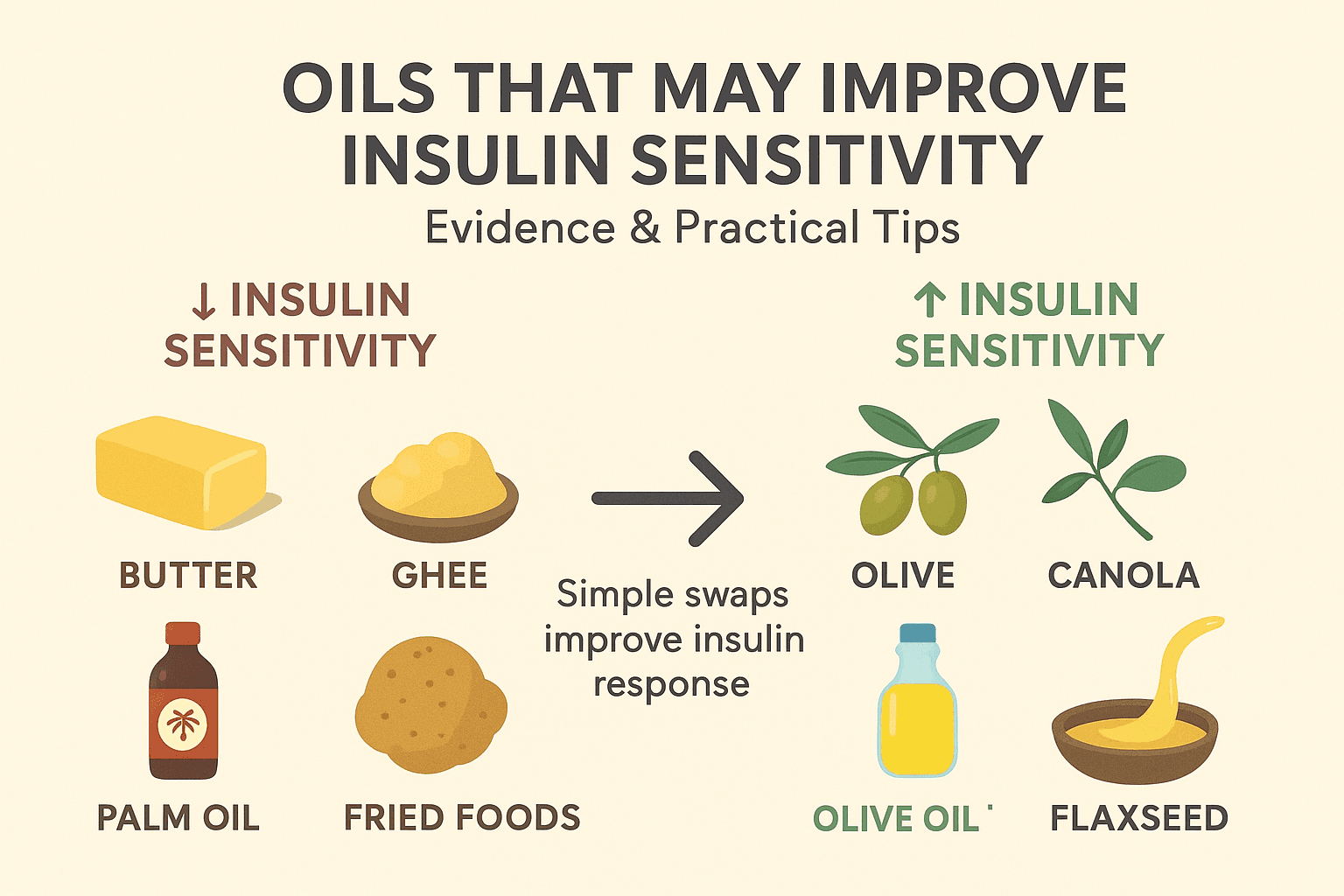 Oils That May Improve Insulin Sensitivity