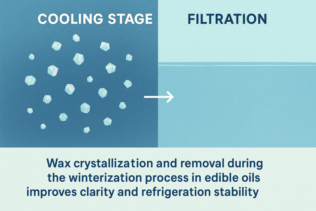 cooling process in edible oils,