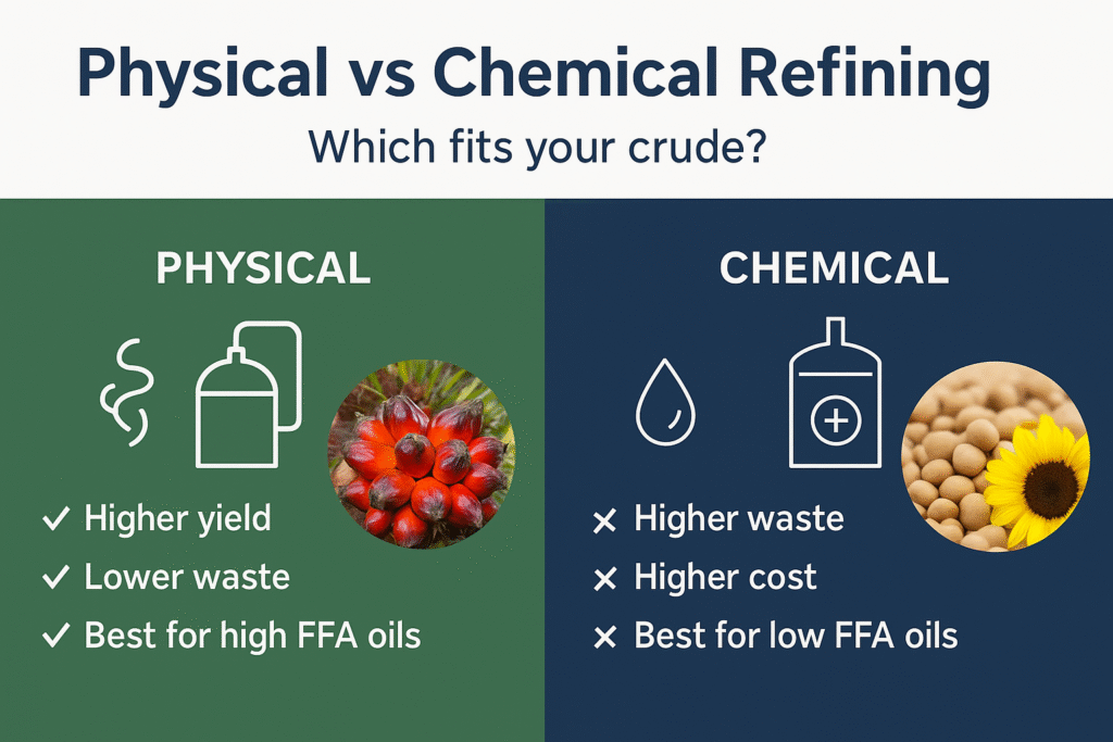 physical vs chemical refining